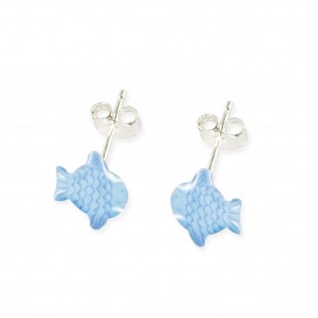 boucles d'oreilles tiges poisson Ribambelle bijoux enfants fille