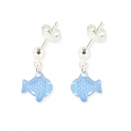 boucles d'oreilles pendantes poisson Ribambelle bijoux enfants fille