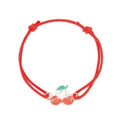 Bracelet lacet cerise