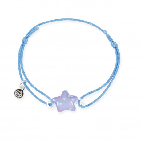 Bracelet lacet breloque étoile Ribambelle bijou pour fille