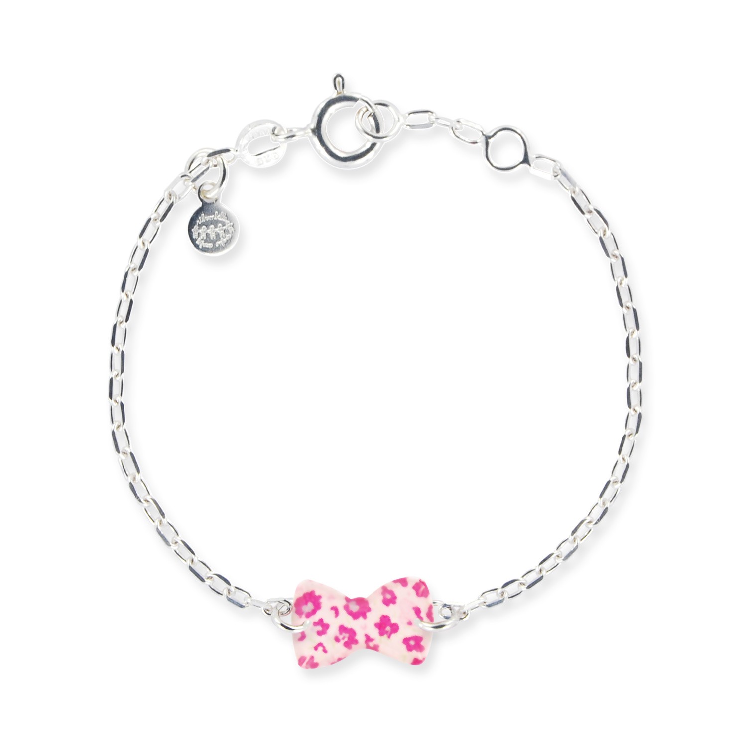 Bracelet chaîne bébé fleur rose Ribambelle bijou pour fille