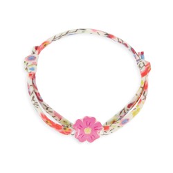 Bracelet Liberty fleur framboise