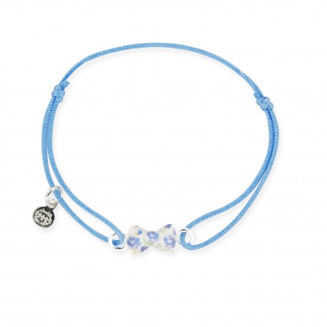 bracelet lacet bébé noeud bleu Ribambelle bijoux enfants fille