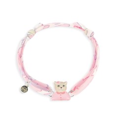 Bracelet Liberty bébé chat rose