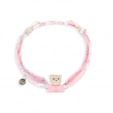 bracelet liberty bébé chat rose Ribambelle bijoux enfants fille
