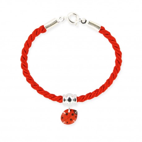 bracelet cordelière coccinelle Ribambelle bijoux enfants fille