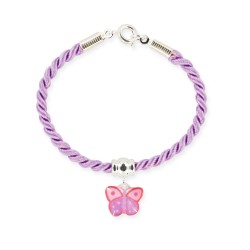 Bracelet cordelière papillon