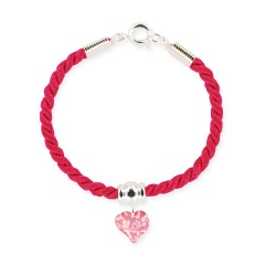Bracelet cordelière coeur