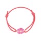 bracelet lacet coulissant fleur framboise Ribambelle bijoux enfants fille