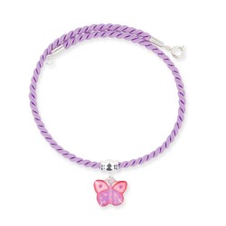 Collier cordelière papillon