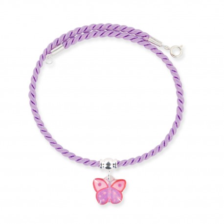 collier cordelière papillon Ribambelle bijoux enfants fille