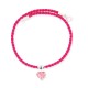collier cordelière coeur framboise Ribambelle bijoux enfants fille