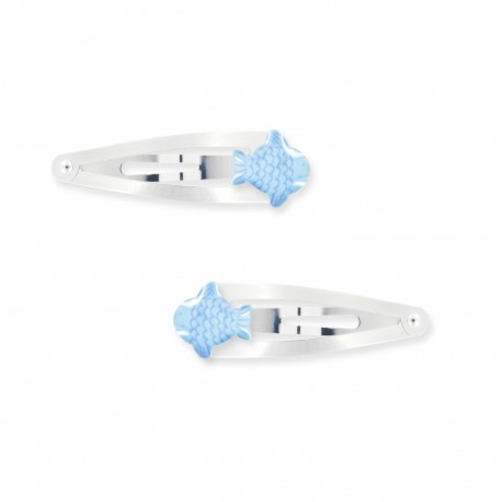 barrettes clic-clac 4cm poisson Ribambelle bijoux enfants fille