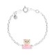bracelet chaîne bébé chat rose Ribambelle bijoux enfants fille