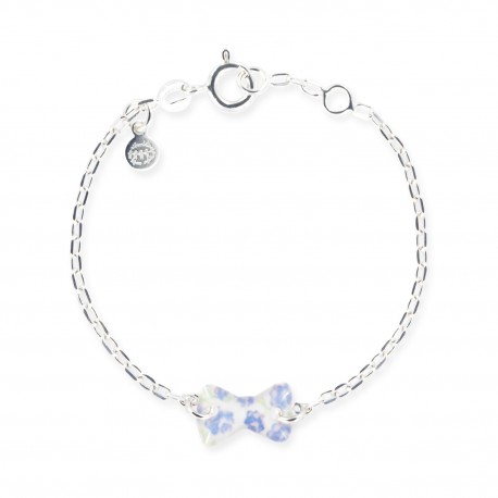 bracelet chaîne bébé noeud bleu Ribambelle bijoux enfants fille
