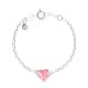 bracelet chaîne bébé coeur framboise Ribambelle bijoux enfants fille